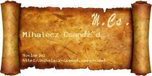 Mihalecz Csanád névjegykártya